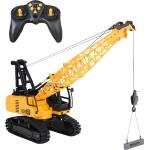 Guindaste Caminhão de Construção Carros de Controle Remoto 1:24 Com Torre Giratória Brinquedos Infantil por R$ 93,00 2x sem juros!