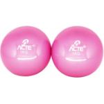 Acte, Bolas De Peso 1kg 12cm Em PVC E Areia Para Pilates E Treinos Funcionais, T55, Rosa por R$ 58,00