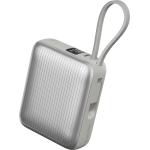 Basike Power Bank 35W, Carregador Portátil 10000mAh, Compacto, 2-Saídas com Cabo Tipo-C Integrado, Bateria Externa de Carregamento Rápido PD/QC para iPhone Séries 17/16/15, Samsung S25/24/23/22(Prata) por R$ 125,40 à vista no Pix!