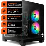 PC Gamer Soldier, AMD Ryzen 5 5600GT, 8GB DDR4, SSD 240GB, Radeon Graphics Vega 7