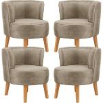 Jogo 4 Poltrona Aconchegante para Recepção Moderna Tecido Veludo MOBLAN decor (Cappuccino) por R$ 269,00 à vista! Por Pix
