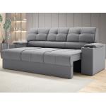 Sofá com Porta Copos Retrátil e Reclinável Tom 2,05m Velosuede - NETSOFAS