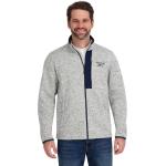 Reebok Jaqueta masculina de lã com gola redonda e zíper, Cinza, GG