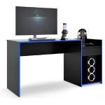 Mesa para Computador Gamer Eros com Gaveta e Nicho Preto/Azul