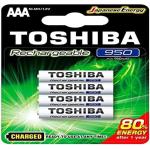Amazon - Pilha Recarregável AAA 1,2V 950mAh TNH3GAE TOSHIBA (Cartela com 4 unid.)