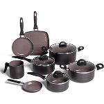 Brinox - Jogo de Panelas 8 Peças Ceramic Life Smart Plus - Preto por R$ 541,49 à vista! cupom: CHUTOUOPRECO!