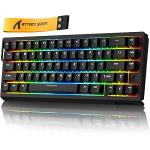 MAMBASNAKE Teclado Para Jogos Com Fio Attack Shark X68 He 8000Hz, Precisão Rt De 0,01 Mm, Com Interruptor Magnético, Atuação Ajustável, Gatilho Rápido, Toque Rápido, Iluminação Rgb Para Pc/Mac, Preto por R$ 244,99 à vista no Pix!