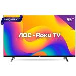 Smart Tv AOC 55" LED Roku 4K Wi-Fi 55U704578G Bivolt por R$ 1.599,00 à vista! Por Pix