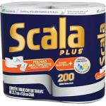 Papel Toalha Scala Plus, 200 Toalhas 2 Rolos de 100 Toalhas Cada, Multipicote