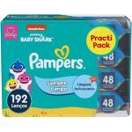 Kit Lenço Umedecido Sempre Limpo Pampers 192 Unidades - 4 Pacotes com 48 Unidades
