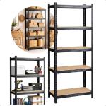 Estante Aço 5 Prateleiras Mdf 180cm X 60cm X 30cm