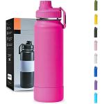 Garrafa Térmica 1000ML - Duplamente Isolada, Aço Inox 304, Base Emborrachada Anti Derrapante, Mantém Bebidas Quentes por 12 Horas e Geladas por 24 Horas (Roxo Wide)