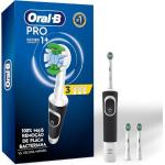 Oral-B PRO Series 1 Escova de Dentes Elétrica, Cabeça Redonda, Cabo Ergonômico 3 Refis Precision Clean Frete Grátis