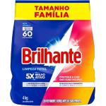Sabão Em Pó Brilhante Limpeza Total Roupas Brancas E Coloridas 4Kg Frete Grátis