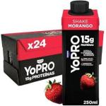 Amazon - Pack YoPRO Bebida Láctea UHT Morango 15g de Proteínas 250ml -24 Unidades