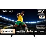 TCL PREMIUM 4K QD-Mini LED TV 85 A400M Google TV, 144 Hz VRR, Tela HVA, Processador AIPQ Pro.