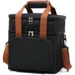 Bolsa Termica Marmita Lancheira Grande Alça Ombro Trabalho Passeio Academia Dois Andares (bolsa Preta)