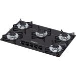 Cooktop 5 bocas Chamalux ultra chama Bivolt Trempe de Chapa Preto