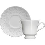 Kit 6 Xicaras e Pires Chá - Tassel Germer Branco - R$31