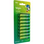 Pilha Alcalina AA Elgin 16 unidades