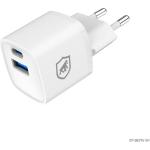Carregador de Parede Gshield Tipo C USB-A 20W, Ultra Rápido, Power Delivery, com Chip GaN, Compatível com iPhones, Certificado Anatel, Ultra Slim, Branco, Universal Frete Grátis