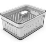 Organizador De Geladeira Com Escorredor Interno, 2,2 L por R$ 22,90