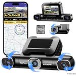 AZDOME M550 Max 3 Canais Dash Cam 4K WiFi, Resolução Suporta até 4K 1080P 2.5K, GPS Integrado Modo de Estacionamento 24H Visão Noturna IR WDR 3.19 IPS