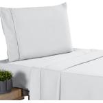 Jogo De Cama Classic Solteiro Percal 400 Fios Ponto Palito 02 Peças, Antiácaro, Anti-pilling Com Toque Macio - Branco