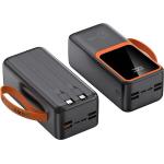 Carregador de Alta Autonomia 50000mah Conexão Digital Turbo PD para Viagens e Camping Fonte de Energia Portátil Turbo 22.5W PD Ultra Capacidade Multidispositivo (Preto)
