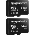 Cartão MicroSD Amazon Basics 64 GB (2 Un.) por R$ 139,90