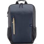 Mochila HP Travel - para Notebook de até 15,6 Polegadas, Multi-compartimentos, Expansível até 21L, com Alças Acolchoadas, Exterior Feito de Materiais Reciclados, Azul (6B8U7AA)