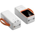 Carregador de Alta Autonomia 50000mah Conexão Digital Turbo PD para Viagens e Camping Fonte de Energia Portátil Turbo 22.5W PD Ultra Capacidade Multidispositivo (Branco) por R$ 89,99 2x sem juros!
