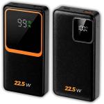 Carregador Portátil (Power Bank) 20000Mah Turbo 22.5w Carregamento Ultra Rápido PD Visor Led com 2 Saídas Compatível com Android e IOS (Preto)