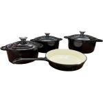 Conjunto De Panelas Holândesa Ferro Fundido Esmaltado, 4 Peças, Indução Forno e Fogão, Antiaderente, Caçarolas 25/24/22 Cm e Frigideira 25 Cm. por R$ 837,81 à vista no Pix!