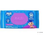 Toalhinha Umedecida, Mili com 50 unidades | Só R$ 5,09