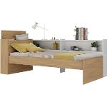 Cama de Solteiro para Colchão 188 x 78cm com Baú Embutido e Prateleira Multimóveis Mp4257 Rustic/branco por R$ 494,99 à vista! Por Pix
