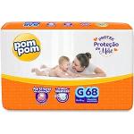 Fralda Pom Pom Protek Proteção de Mãe Hiper G 68 Unidades