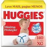 Fralda Huggies Máxima Proteção XG 140 unidades por R$ 161,38 à vista! Por Pix